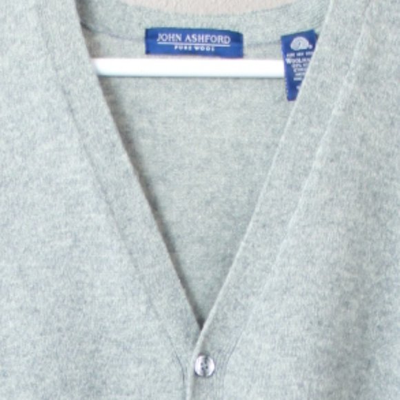 VTG John Ashford Wool Cardigan Size L - Picture 2 of 4